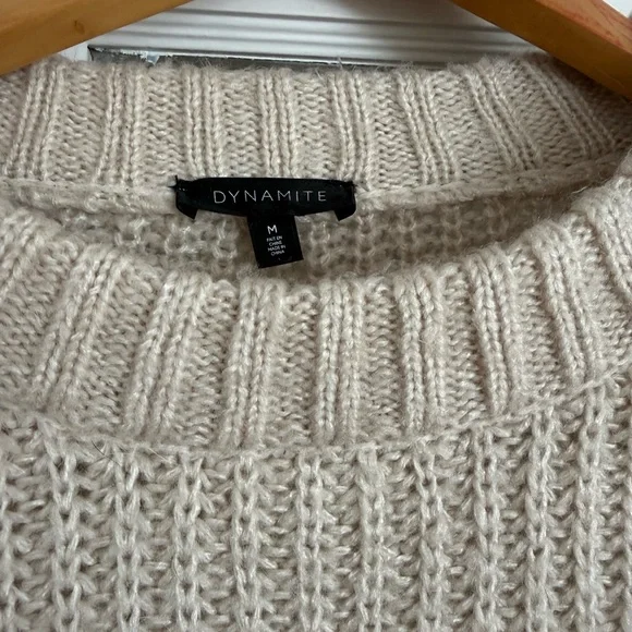 Dynamite Beige Ribbed Sweater - Picture 2 of 2